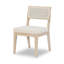 Biscayne Low Back Side Chair in Brown/White