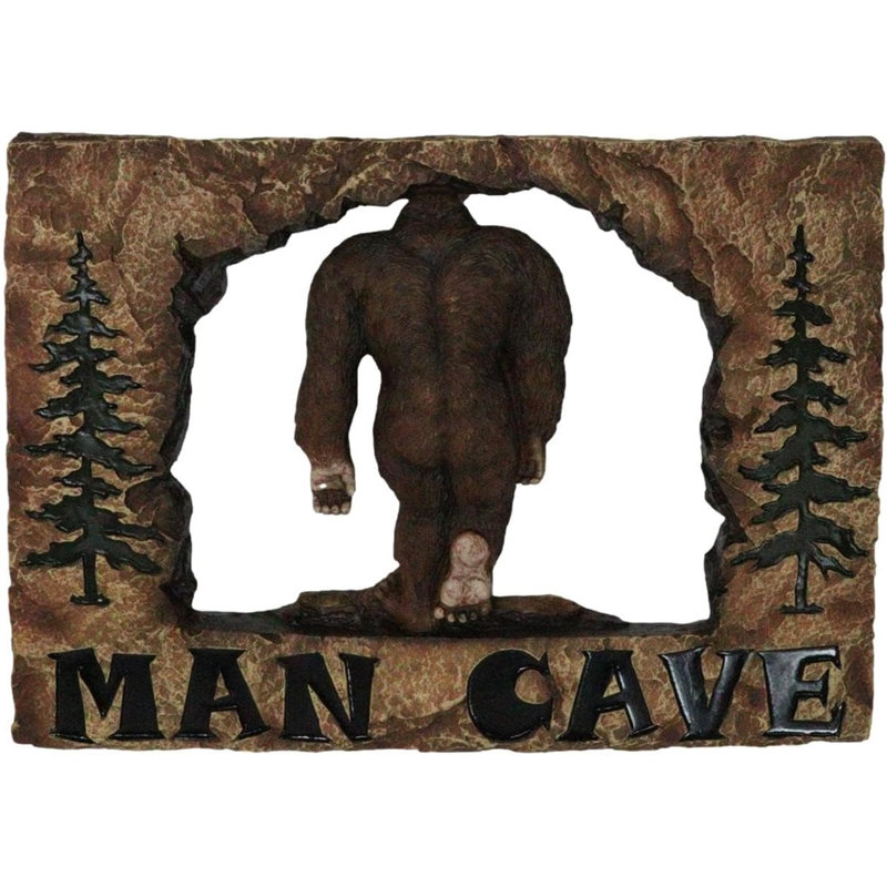 Rustic Forest Sasquatch Man Cave Wall Decor Plaque