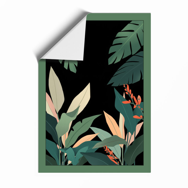 Figure Among Palms Boho - Framed Print, Unframed, A3 - 42.0 x 29.7 cm