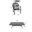 Ensemble de 9 meubles de patio en aluminium coulé avec cadre et coussins de siège