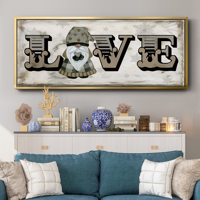 «Winter Wonderland Friend Love», toile encadrée, H 20 po x l 50 po