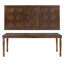 Table de salle à manger rustique en bois - Modèle rectangulaire avec pieds tournés et sculptés pour la cuisine et la salle à manger