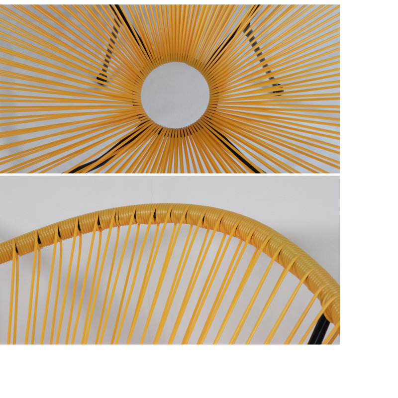 Lemeiux Patio Dining Armchair with Cushion, Yellow