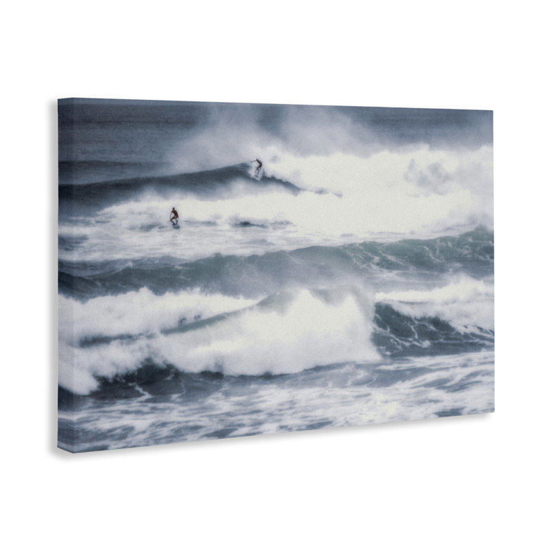 Tidal Waves Clash Canvas, design by Norm Stelfox, 16" H x 24" W