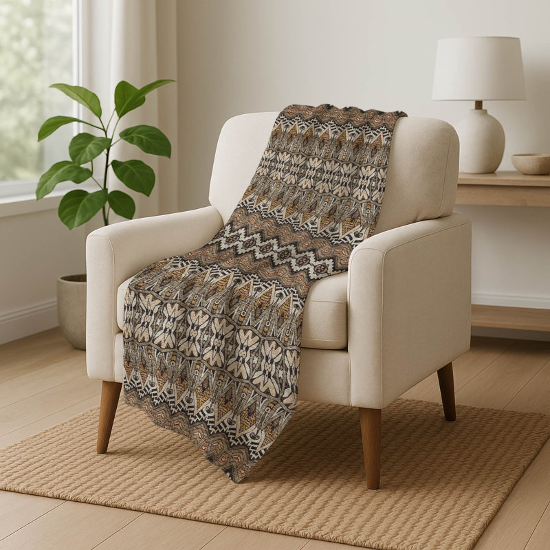 Jeté marocain Addison Sherpa ASB909, Taupe