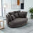 70.1"w Slipcovered  Upholstered Oversized Barrel Chair-400655794