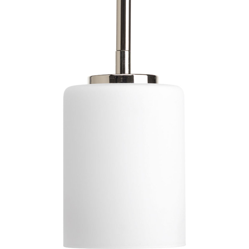 Luminaire suspendu cylindrique à 1 lumière Sarsfield, Nickel poli