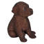 Statue de labrador chiot brun chocolat