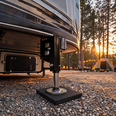 Heavy-Duty RV Stabilizer Jack Pads – Non-Slip Rubber Leveling Blocks for Trailer/Camper Jacks, Protects Jack Foot & Adds Stability – 12" x 12", 0.75" Thick, 2-Pack