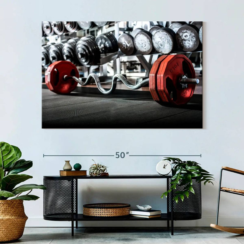 Gym Equipment Canvas Print, 34" H x 51" W x 1.25" D