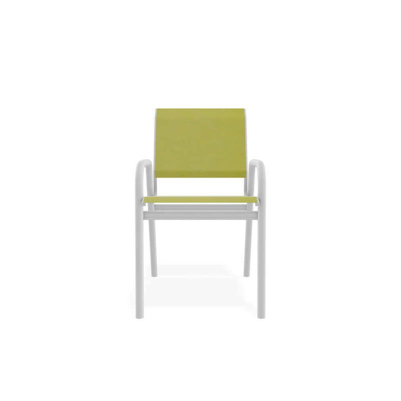 Chaise bistro Gardenella, Blanc, Lime