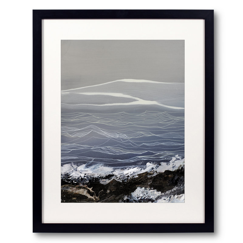 Let Us Pause Triptych (Part II of III) Print, 30" H x 24" W, Black Framed Paper