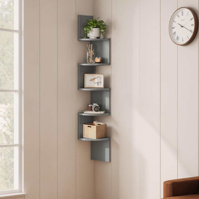 Lundquist Ladder Bookcase, Gray