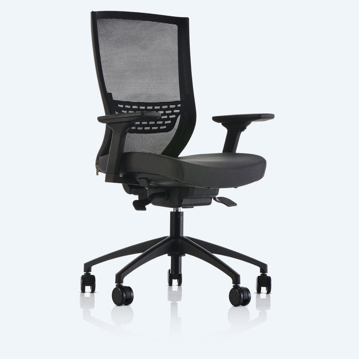 Melene Polyester Task Chair with Headrest, Anthracite