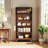 70.8 Inch Freestanding Mid-Century X-Design Bookcase