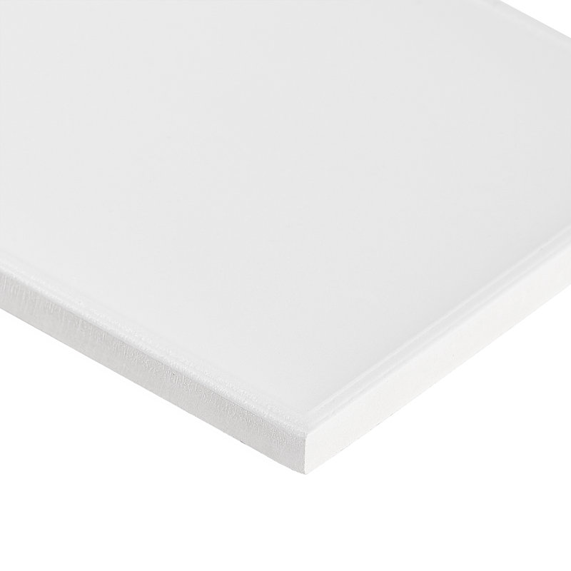 Tori Border Ceramic Subway Tile, White, 4" W x 8" L