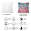 Coussin rose et bleu avec des nuages d'encre I - imprimé moderne-893995512