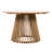 48.57 - Inch Round Outdoor Wood Dining Table With Appearance Rustic Charm, Stable Build, Versatile Use In Decor Patio For Balcony And Poolside Harmonious Blend, Distinctive Base, Ample Room Dishes