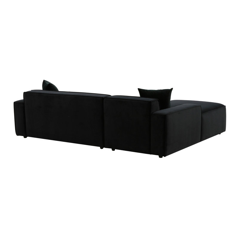 Olafur Sectional, Left Hand Facing, Black Linen