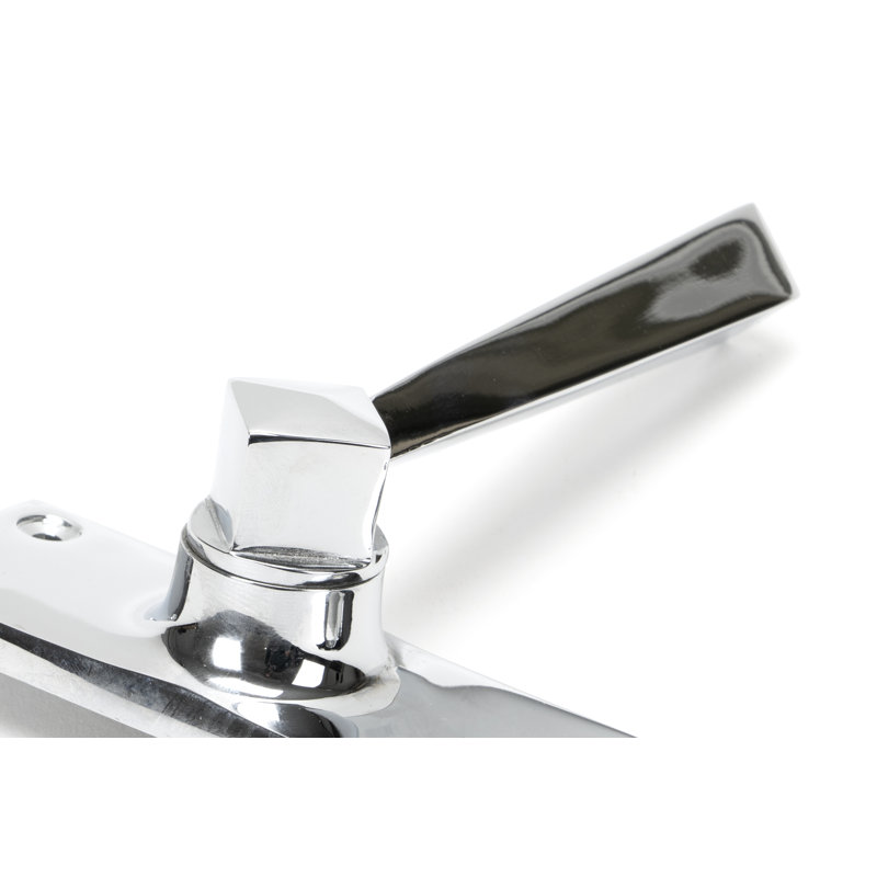 Straight Lock Door Handle, Polished Chrome