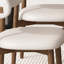 Ensemble de 6 chaises de salle à manger en frêne massif, revêtues de cuir microfibre, avec dossier incurvé, pour salle à manger et cuisine.-945366148