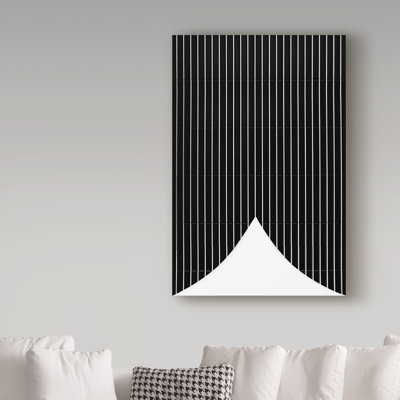 Astromeritis 'White Stripes' Graphic Art Print on Wrapped Canvas