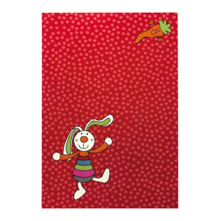 Rainbow Rabbit Hand Woven Area Rug