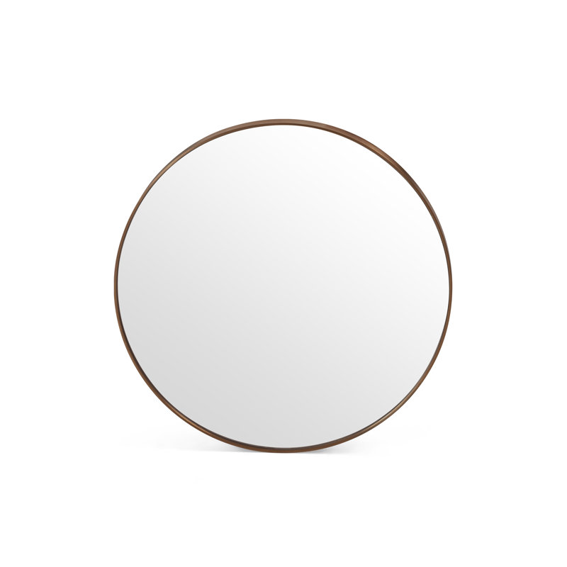 Bellvue Metal Wall Mirror, 47.25" x 47.25", Black