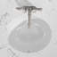 Lavabo de salle de bain ovale en céramique Pure White