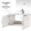 Meuble-lavabo blanc brillant 36 po x 22 po avec comptoir en quartz et robinet, miroir à DEL rayé et teinté pour une durabilité accrue W 22 P, robinet, ambiance sereine pour la salle de bain-131092222
