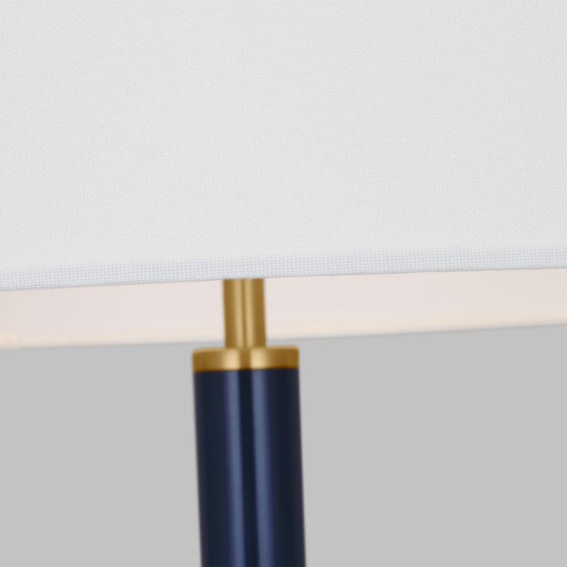 Lampe sur pied 62 po Emilia, Laiton bruni marine