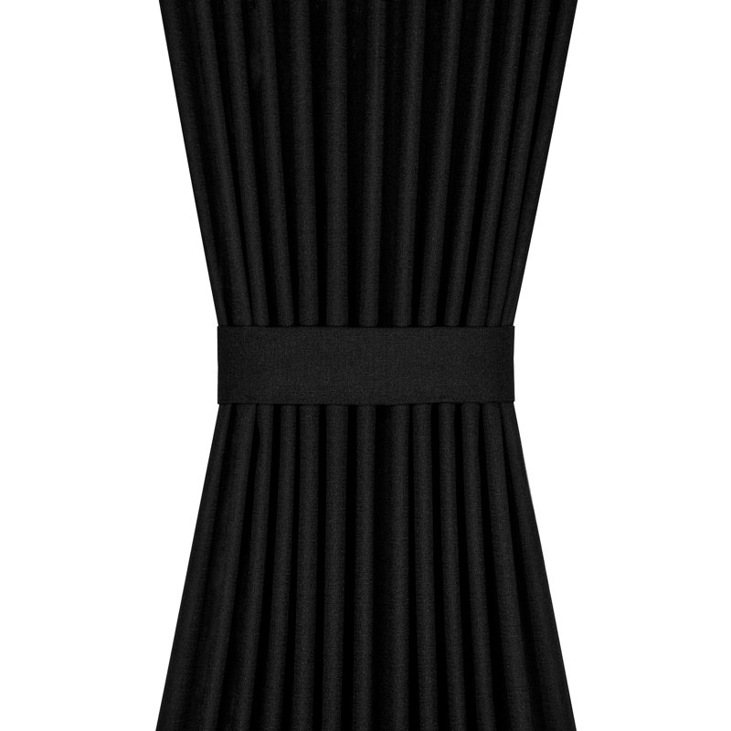 Panneau de rideau simple Lamesa, L 54 po x L 40 po, Noir