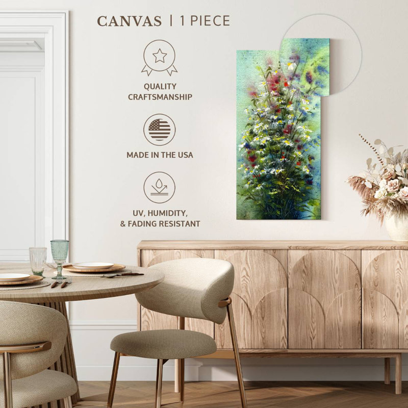 Fleurs de prairie sauvage, H 24 po x l 12 po