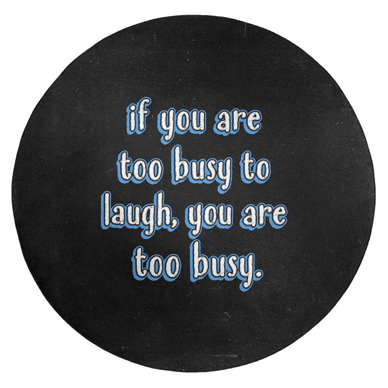 Quotes Chenille Indoor Rug, Round 5'