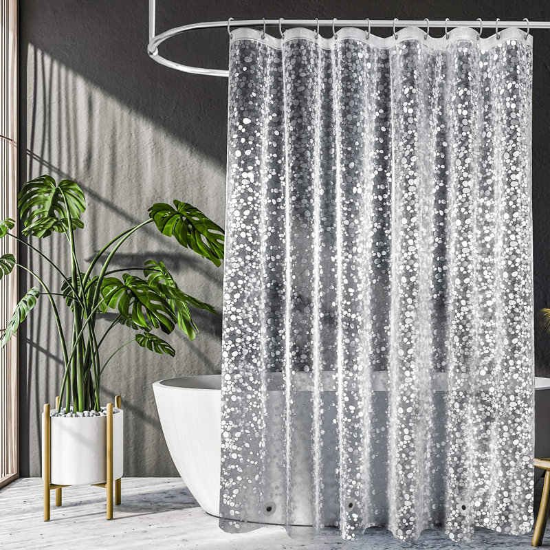 Longue doublure de rideau de douche 72 po x 78 po EVA, H 72 po x l 78 po