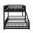 Full XL Over Queen Floor Bunk Bed Frame With Ladder And Safety Guardrails-601248665