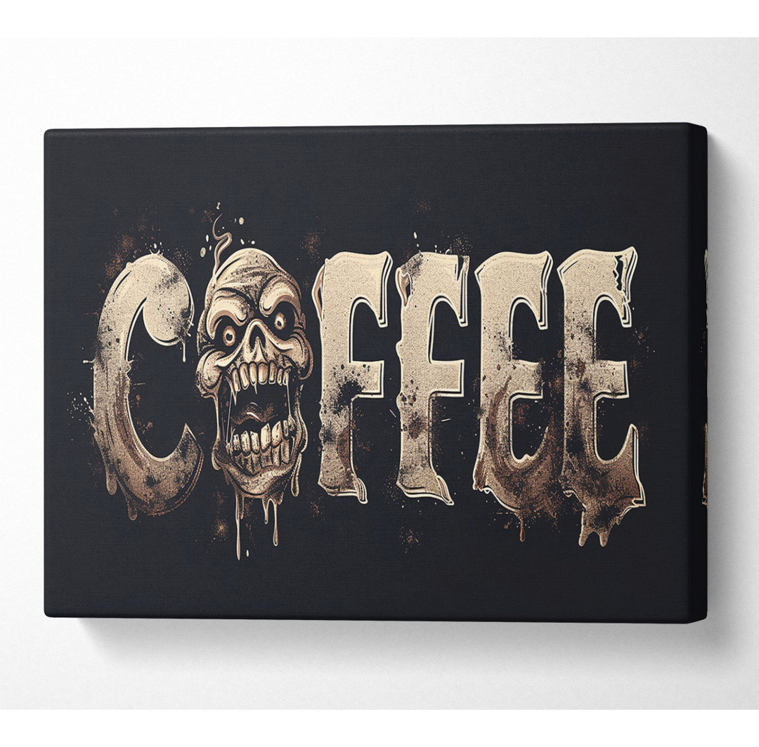 Coffee Skulls - Kunstdrucke auf Leinwand ohne Rahmen