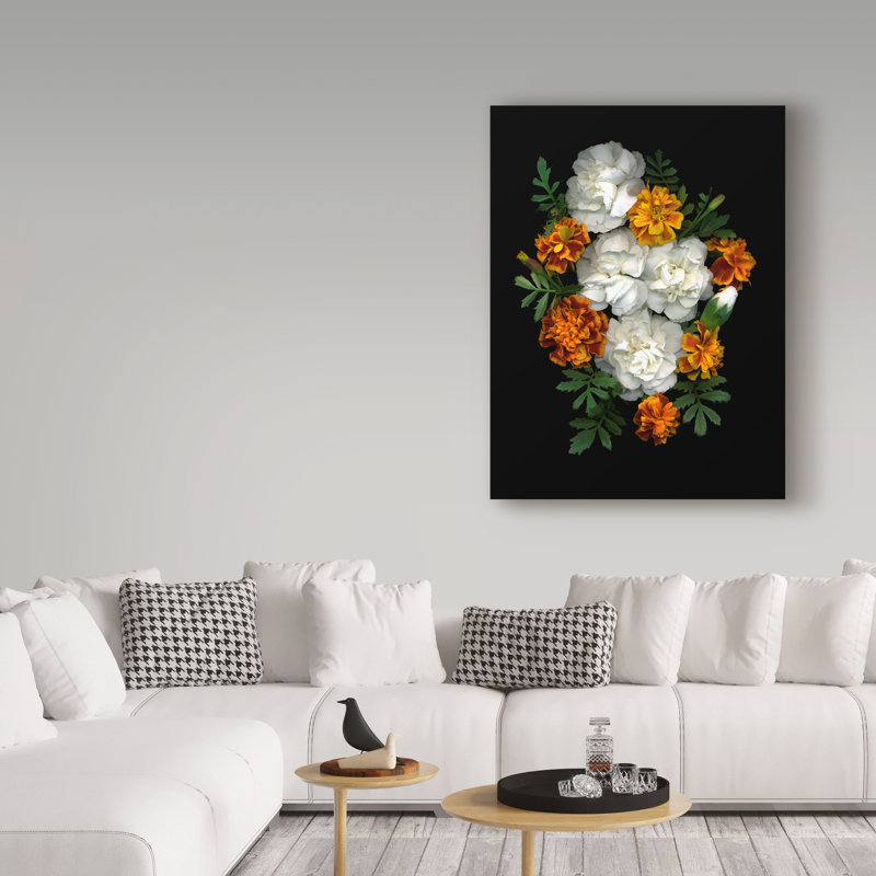 Reproduction d'art sur toile tendue, "Marigolds and Carnations" par Dosta, H 47 po x l 35 po x P 2 po