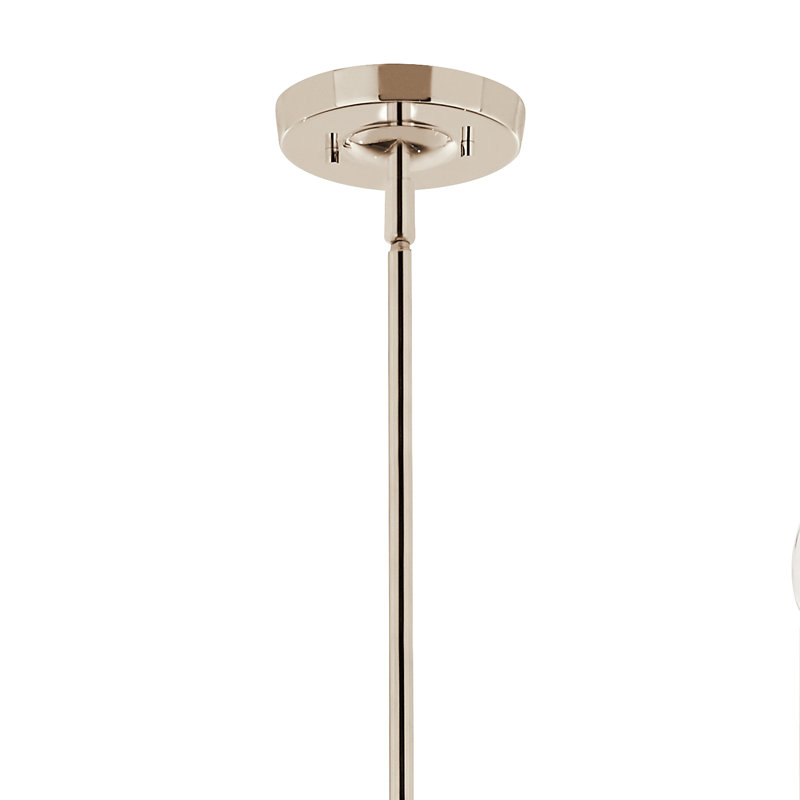 Lustre classique / traditionnel en acier à intensité variable , Nickel poli, H 47,75 po x l 47,75 po x P 47,75 po, 8
