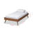 Melbourne mid-century Twin Size Platform Bed in Brown Finish, 14.75'' H X 40.39'' W X 77.14'' L