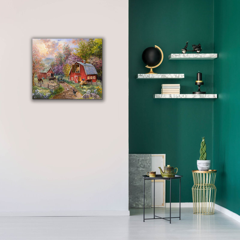 «Horse Farm Glen» par Nicky Boehme, art mural sur toile, L 26 po x H 30 po