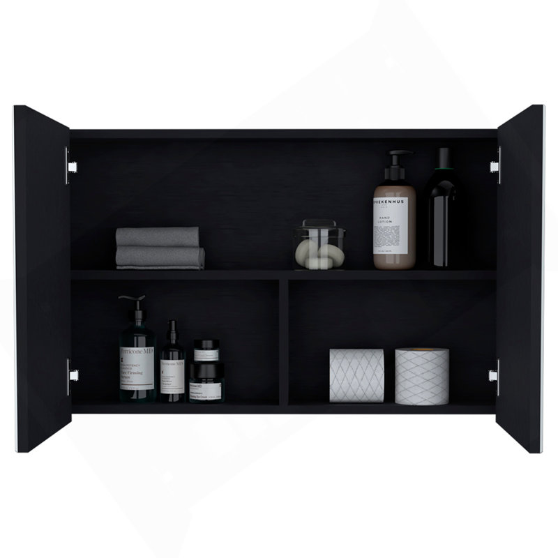 Pharmacie Mansfield, salle de bain, noir, Noir