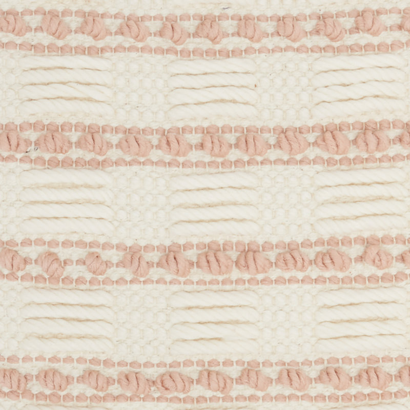 Blush Pink and Ivory Woven Lines Throw Pillow