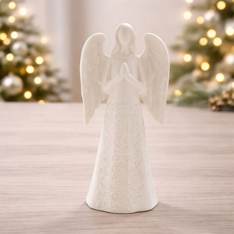 Figurine ange blanc en céramique