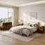Ensemble de chambre à coucher 3 pièces, commode 7 tiroirs et 2 tables de chevet, armoire de rangement cannelée avec tiroir, dispositif anti-basculement-131235506