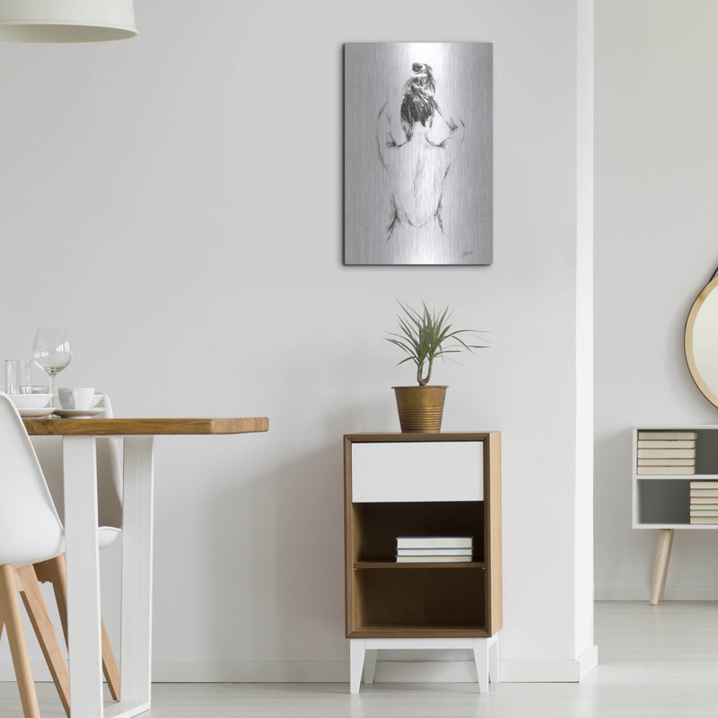 Red Barrel Studio® «Back Study 1» par Ethan Harper, art mural en métal, H 24 po x l 16 po