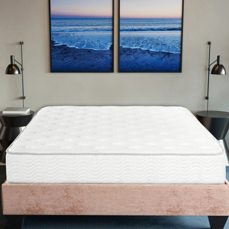 Matelas à ressorts ensachés Twin XL de 23 cm (9 po), confort optimal, livraison comprimée, compatible avec les sommiers articulés, mousse haute densité, tissu tricoté doux, soutien renforcé des bords, utilisation en chambre à coucher