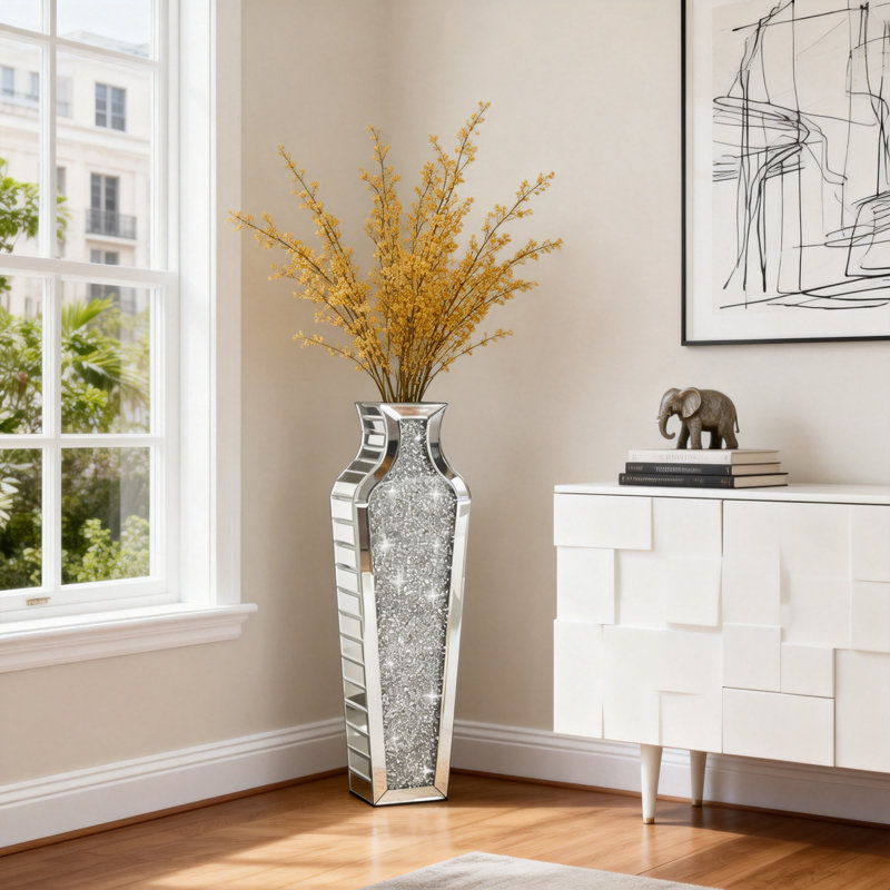 Vase de plancher en cristal