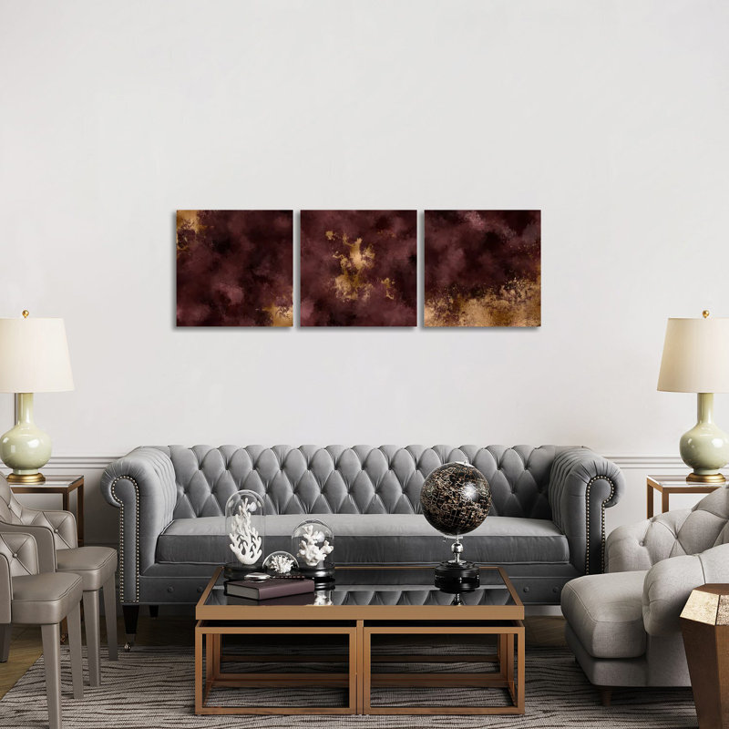 «Enchant Triptych», ensemble d'art mural sur toile tendue (ensemble de 3)