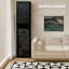 Armoire de rangement avec 2 portes de grange et 1 tiroir-2081224215